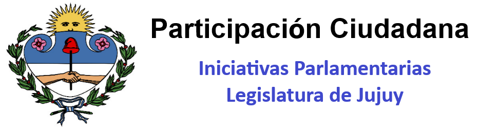 Participación Ciudadana - Iniciativas Legislativas de Jujuy